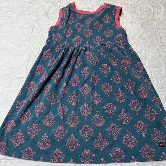 Tea Collection Wrap Neck Dress Size 7 - Picture 3 of 5